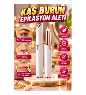 Unisex Şarjlı Kaş ve Bıyık Alma Epilatörü Hassas Ciltler İçin Yüz Tüy Alma Cihazı