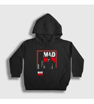 Presmono Unisex Çocuk Siyah Poster Dizi Mad Men Kapüşonlu Sweatshirt 477238tt