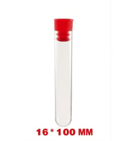 Deney Tüpü 16 x 100 Mm / Plastik (50 Adet) - Dibi Yuvarlak Kapaklı