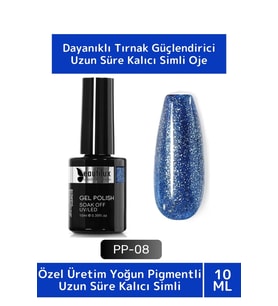 Özel Üretim Yüksek Pigmentli Hızlı Kuruyan Tırnak Güçlendirici 3 Aşamalı Kalıcı Simli Oje 10 Ml