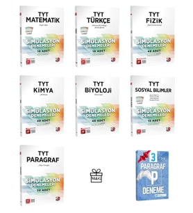 TYT Mat Türkçe Fizik Kimya Biyoloji Sosyal Paragraf Simülasyon Deneme