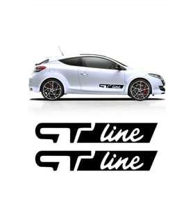 Gt Line Oto Sticker Sticker Siyah 2 Adet 40*7 Cm