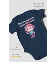 Teyzem Sağ Olsun,Tarzım Olay Olsun Baskılı Bebek Zıbını – Çıtçıtlı Body  %100 Pamuk Kısa Kol (Lacivert)