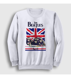 Presmono Unisex Beyaz UK The Beatles Sweatshirt 115658tt