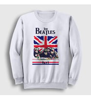 Presmono Unisex Beyaz UK The Beatles Sweatshirt 115658tt