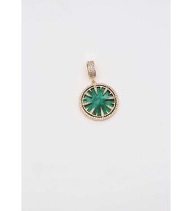 Gold Renk Kırmızı Taban Saat Desenli Charm