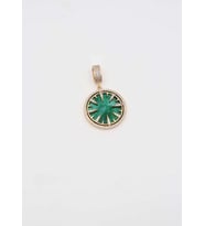 Gold Renk Kırmızı Taban Saat Desenli Charm