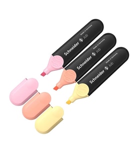 Pastel Fosforlu Kalem Jop ( Pastel Pembe - Somon - Vanilya ) 3 Adet Schneider Jop Pastel İşaret Kalemi 3 Adet (Karışık)