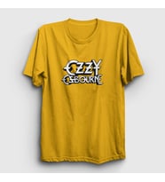Presmono Unisex Siyah Logo Ozzy Osbourne T-Shirt