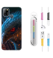 INFINIX Smart 4 5 6 Zero 8 S5 Pro Kılıf Kablo Koruma Spiral Silikon Şahin 1756