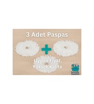Yumuşak Mikrofiber Paspas Seti, Süper Emici, 3 Adet Yedekli