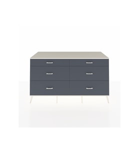 Kronos Konsol 6 Çekmeceli  176x59x99 Çam-Aytaşı/Antrasit