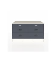 Kronos Konsol 6 Çekmeceli  176x59x99 Çam-Aytaşı/Antrasit