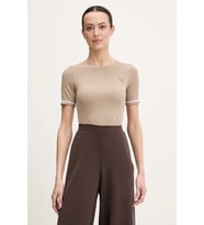 Guess Pepi 4G Dikişsiz Kısa Kollu Kadın Bej Crop V6RP02Z4692-FNL8