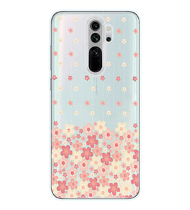 Redmi Note 8 Pro Uyumlu Çiçek Desenli Şeffaf Telefon Kılıfı