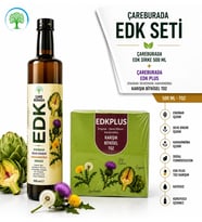 ÇareBurada EDK Sirke 500 ml & ÇareBurada EDK Karışık Bitkisel Toz Enginar, Devedikeni, Karahindiba