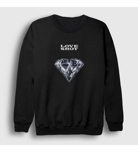 Presmono Unisex Siyah Love Shot Exo Sweatshirt 61651tt