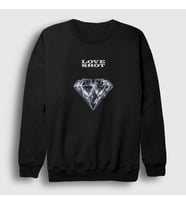 Presmono Unisex Siyah Love Shot Exo Sweatshirt 61651tt
