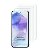 Microsonic Samsung Galaxy A55 Screen Protector Nano Glass Cam Ekran Koruyucu (3`lü Paket) (Renksiz)