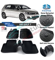 Volkswagen Golf 7 Havuzlu 3D Paspas Niken Siyah