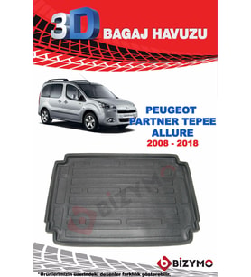 Peugeot Partner Tepee Allure 2008-2018 3D Bagaj Havuzu Bizymo