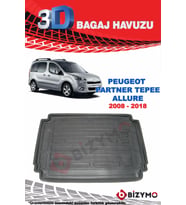 Peugeot Partner Tepee Allure 2008-2018 3D Bagaj Havuzu Bizymo