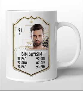 Avrupa Ligi Kişiye Özel Fut Kart Kupa Bardak