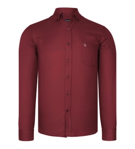 G785 DEWBERRY ERKEK GÖMLEK-BORDO (Karışık)