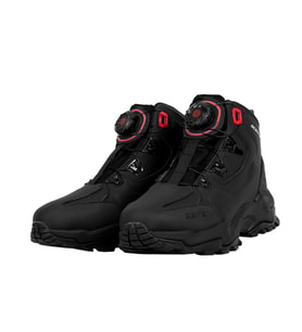 Motosiklet Touring Bot Mikrofiber Atop Bağcık 4 Mevsim Motorcu Botu Black