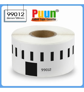 PUUN®Dymo Lw 99012 Muadil Genıs Adres Etıketı 260 Etiket/rulo 36MM x 89MM Labelwriter LW310, LW320, LW330, LW400, LW450 (Çok Renkli)