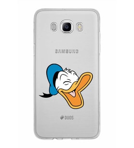 Samsung Galaxy J7 2016 Kapak Donald Duck Tasarımlı Şeffaf Silikon Kılıf