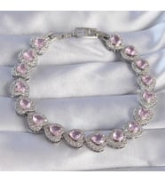 VIP Seri Pink Love Bileklik (Gümüş Renk)