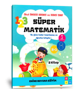 Okul Öncesi, Birinci Sınıf ve İkinci Sınıf Süper Matematik Kitap Seti (2 Spiralli Kitap)