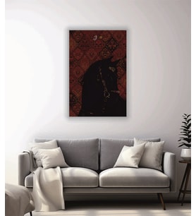 Sanat Temalı At Cam Tablo