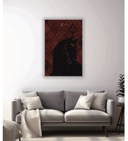Sanat Temalı At Cam Tablo