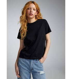 Kadın Bisiklet Yaka Tshirt SPR24TSK46 (Siyah)