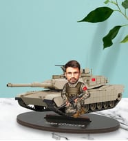 Kişiye Özel Tank Tasarımlı Karikatür Biblo