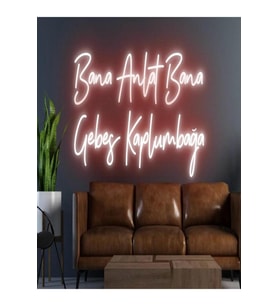 Bana Anlat Bana Gebeş Kaplumbağa Yazılı Neon Tabela