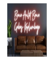 Bana Anlat Bana Gebeş Kaplumbağa Yazılı Neon Tabela
