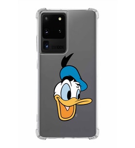 Samsung Galaxy S20 Ultra  Köşe Korumalı Antişok Kapak Donald Duck Tasarımlı Şeffaf  Kılıf