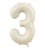 Benim Marifetlerim 3 Rakamı Krem Folyo Balon 34 inch 86 cm