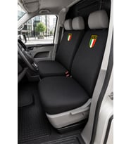 Volkswagen Transporter 5+1 - Siyah Penye Oto Koltuk Kılıfı - ITALIA Baskılı