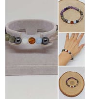 Kova Burcu Doğal Taş 8mm Unisex Bileklik (55730)