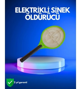 Pil İle Çalışan Elektrikli Sivrisinek Raketi  Kimyasal İçermeyen Hijyenik Çözüm