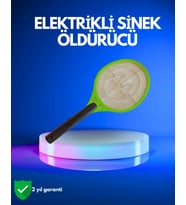 Pil İle Çalışan Elektrikli Sivrisinek Raketi  Kimyasal İçermeyen Hijyenik Çözüm