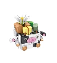 VAGONLIFE PANLOS 655012 HAYVAN SAKSILARI BUKET SETLERİ - İNEK 341 PARÇA BLOCK OYUNCAK 6+