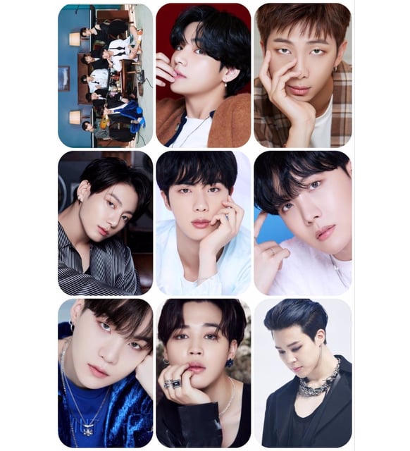 BTS 公式　NOW3 トレカ　ジョングク　JUNGKOOK ジミン　JIMIN BTS (jin,jimin,v,suga jungkook) fotokart 9 adet 8*6 cm pvc kaplı süper
