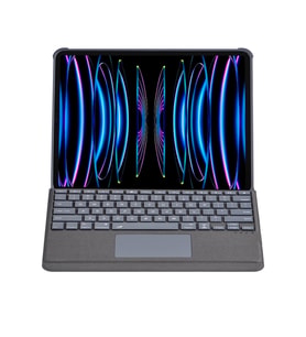 Newface Apple T5509D iPad Pro 12.9 (2022) Kılıf Palermo Ledli Klavyeli Standlı Tablet Kılıfı - Siyah