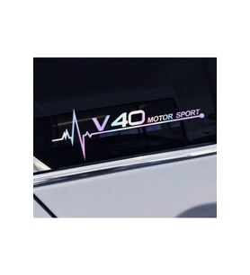 V40 Yan Cam Sticker Oto Kapı 20 Cm X 7 Cm Hologram c98