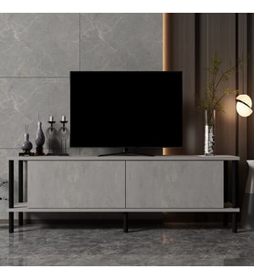 TV Sehpası Agora Retro Gümüş 150 cm